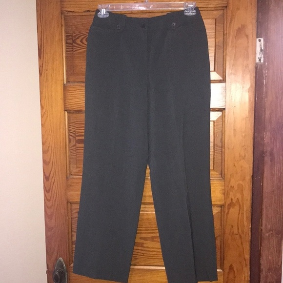 Larry Levine Gray Dress Pants Stretch 8 - Picture 1 of 6